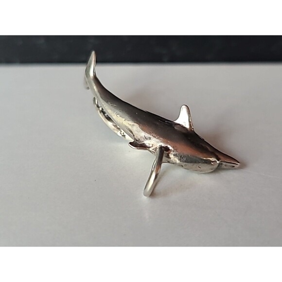 925 Sterling Silver Dolphin Pendant Vintage - Picture 5 of 10